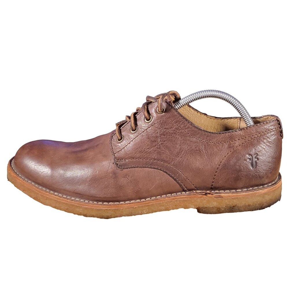 Frye Oxford Shoes Men Sz 12 D Brown Leather Lace Up Low Top